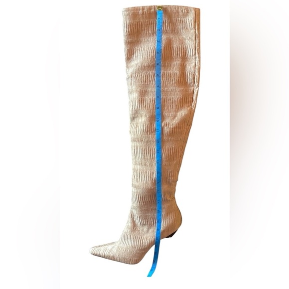 Gucci by Tom Ford Ruched Silk 4.5" Heeled Boots Ad Campaign Size 61/2 - Picture 16 of 16